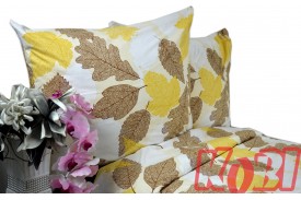 Pościel bawełna 100% rozmiar 220x200 Jesienne liście 3511 Kobi