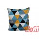 Poszewka z kory rozmiar 40x40 kolorowe trójkąty 3492 Kobi