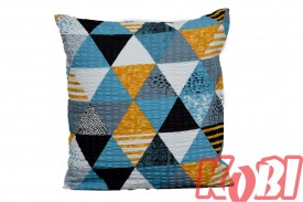 Poszewka z kory rozmiar 40x40 kolorowe trójkąty 3492 Kobi