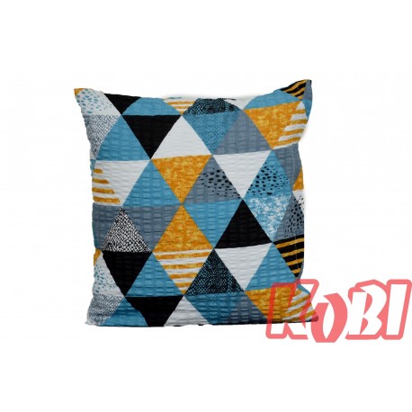 Poszewka z kory rozmiar 40x40 kolorowe trójkąty 3492 Kobi