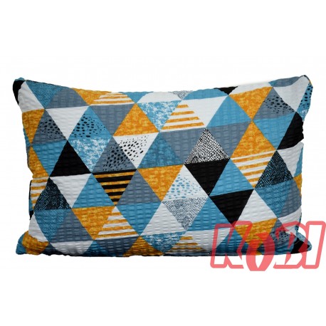Poszewka z kory rozmiar 40x60 kolorowe trójkąty 3492 Kobi