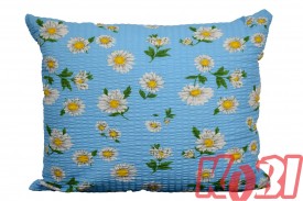 Poszewka z kory rozmiar 50x60 Stokrotki niebieskie tło 0876 KOBI