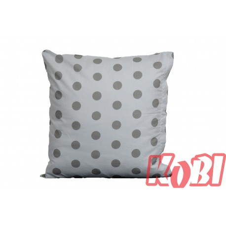 Poszewka bawełniana rozmiar 40x40 Szare kropki 3494 Kobi