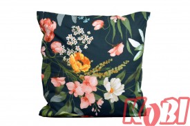 Poszewka bawełniana rozmiar 40x40 Kwiaty zielone tło 3512 Kobi