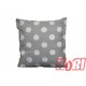 Poszewka bawełniana rozmiar 40x40 Białe kropki szare tło 3495 Kobi