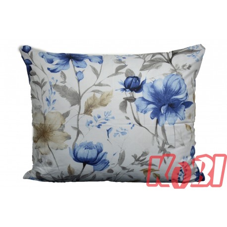 Poszewka bawełniana rozmiar 50x60 Błękitny kwiat 3503 Kobi
