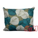 Poszewka bawełniana rozmiar 50x60 Liście biały turkus 3504 Kobi