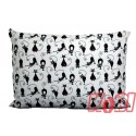 Poszewka bawełniana rozmiar 50x70 Czarne koty 1350 Kobi