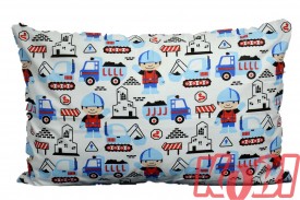 Poszewka bawełniana rozmiar 40x60 budowa blue 2276 Kobi