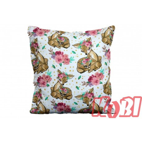 Poszewka bawełniana rozmiar 40x40 Lisek-las-miś D79 Kobi