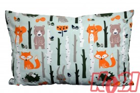 Poszewka bawełniana rozmiar 40x60 Lisek-las-miś D78 Kobi
