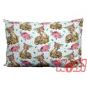 Poszewka bawełniana rozmiar 40x60 Jelonek i kwiaty D79 Kobi