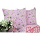 Pościel z kory rozmiar 160x200 stokrotki różowe tło 0163 Kobi
