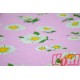 Pościel z kory rozmiar 160x200 stokrotki różowe tło 0163 Kobi