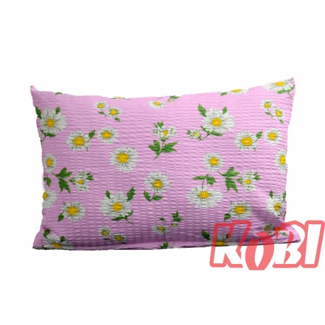 Poszewka z kory rozmiar 40x60 stokrotki różowe tło 0163 Kobi