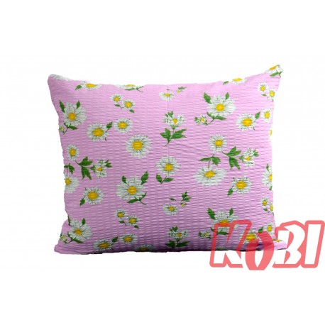 Poszewka z kory rozmiar 50x60 stokrotki różowe tło 0163 Kobi