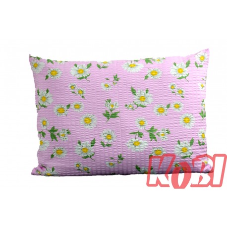 Poszewka z kory rozmiar 50x70 stokrotki różowe tło 0163 Kobi