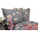 Pościel bawełna 100% rozmiar 160x200 Beżowe kwiaty szare tło 3519 Kobi