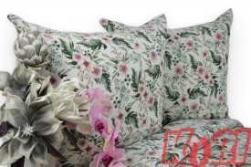 Pościel z kory rozmiar 160x200 różowe kwiaty 3039 Kobi