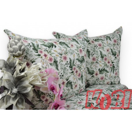 Pościel z kory rozmiar 160x200 różowe kwiaty 3039 Kobi