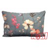 Poszewka bawełniana rozmiar 40x60 Beżowe kwiaty szare tło 3519 Kobi