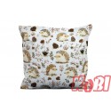 Poszewka bawełniana rozmiar 40x40 Jeżyki i szyszunie D82 Kobi
