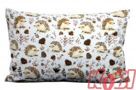 Poszewka bawełniana rozmiar 40x60 Jeżyki i szyszunie D82 Kobi