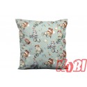 Poszewka bawełniana rozmiar 40x40 Wyścigi zwierzątek D86 Kobi