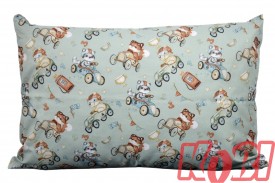 Poszewka bawełniana rozmiar 40x60 Wyścigi zwierzątek D86 Kobi