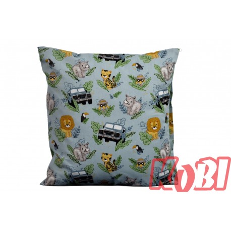 Poszewka bawełniana rozmiar 40x40 Safari i jeep D88 Kobi