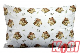 Poszewka bawełniana rozmiar 40x60 Misie tulisie D89 Kobi