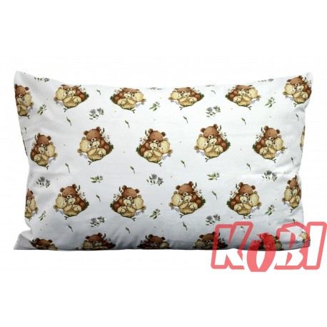 Poszewka bawełniana rozmiar 40x60 Misie tulisie D89 Kobi