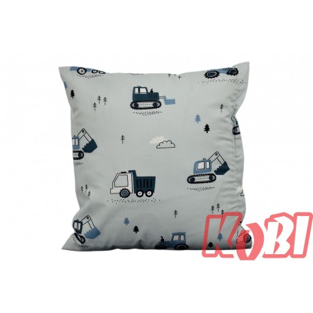 Poszewka bawełniana rozmiar 40x40 koparka-dzwig-traktor D91 Kobi