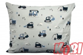 Poszewka bawełniana rozmiar 50x60 Koparka-dźwig-traktor D91 Kobi