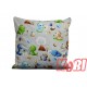 Poszewka bawełniana rozmiar 40x40 małe dinozaury tło szare D92 Kobi
