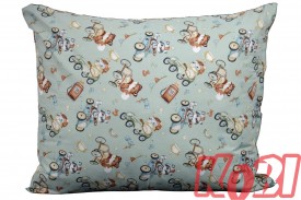 Poszewka bawełniana rozmiar 50x60 Wyścigi zwierzątek D86 Kobi