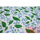 Pościel z kory rozmiar 160x200 Zielone listki niebieskie kwiatki 3528 Kobi