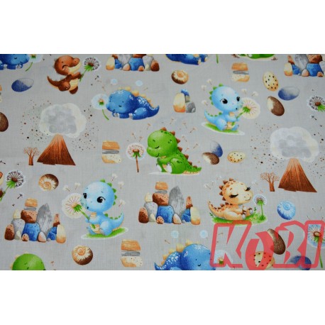 Pościel dziecięca 100% bawełna rozmiar 90x120 małe dinozaury D92