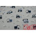 Pościel dziecięca 100% bawełna rozmiar 90x120 koparki-dzwig-traktor D91