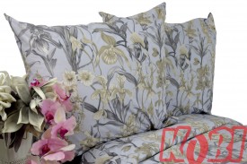 Pościel bawełna 100% rozmiar 220x200 kwiat ecru 3544 KOBI