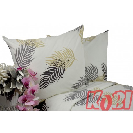 Pościel bawełna 100% rozmiar 180x200 paproć ecru 3545 KOBI