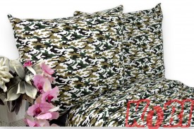 Pościel bawełna 100% rozmiar 140x200 moro biało-zielone 3540w Kobi