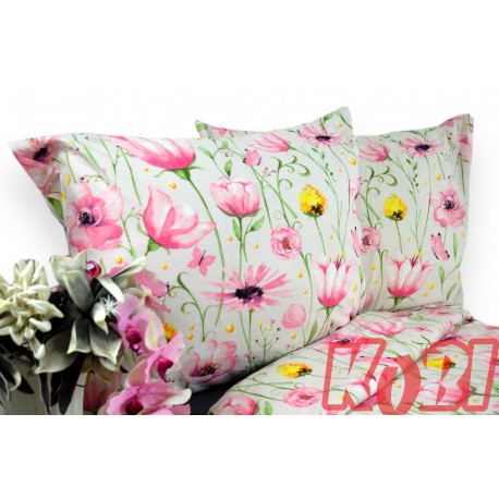 Pościel flanela rozmiar 220x200 tulipany 3539 KOBI
