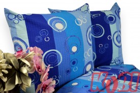 Pościel flanela rozmiar 160x200 Niebieskie pasy 0722 KOBI