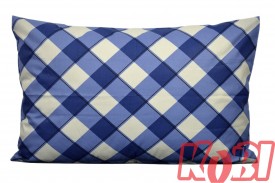 Poszewka bawełniana rozmiar 40x60 biało-niebieska krata 3531 Kobi