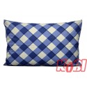 Poszewka bawełniana rozmiar 40x60 biało-niebieska krata 3531 Kobi
