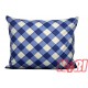 Poszewka bawełniana rozmiar 50x60 Biało-niebieska krata 3531 Kobi