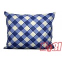 Poszewka bawełniana rozmiar 50x60 Biało-niebieska krata 3531 Kobi