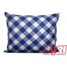 Poszewka bawełniana rozmiar 50x60 Biało-niebieska krata 3531 Kobi