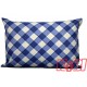 Poszewka bawełniana rozmiar 50x70 Biało-niebieska krata 3531 Kobi